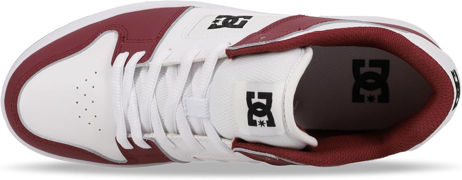 imageDC Mens Mens Manteca 4 Low Skate ShoeWhiteDeep RedBlack