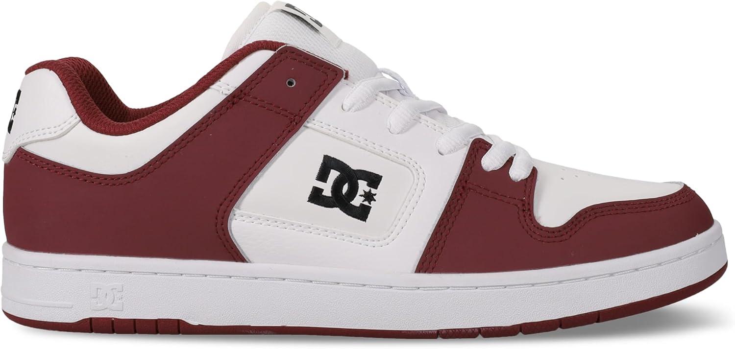 imageDC Mens Mens Manteca 4 Low Skate ShoeWhiteDeep RedBlack