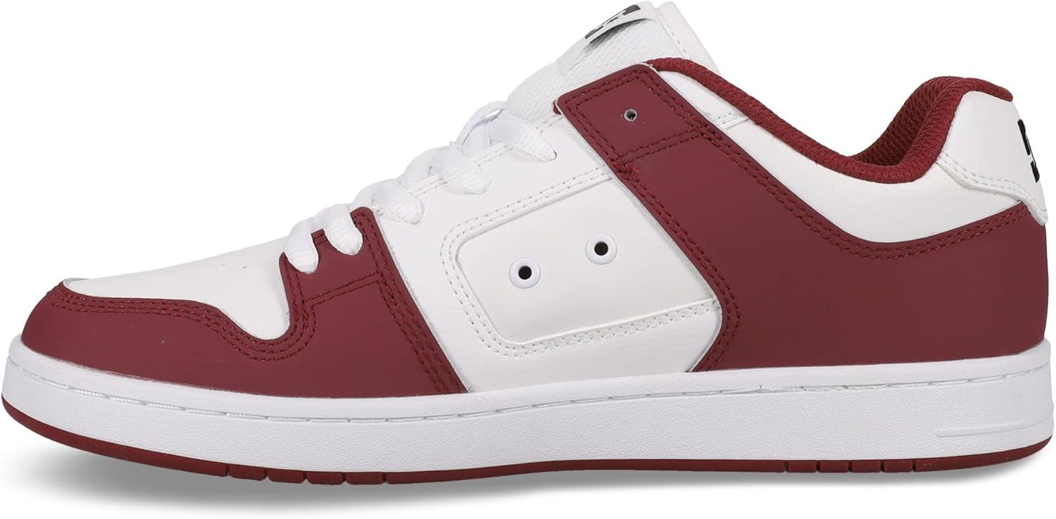 imageDC Mens Mens Manteca 4 Low Skate ShoeWhiteDeep RedBlack
