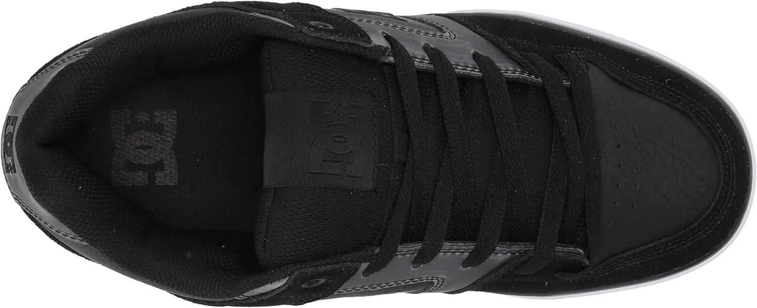 imageDC Mens Pure Casual Low Top Lace Up Skate Shoe SneakerBlack Smooth