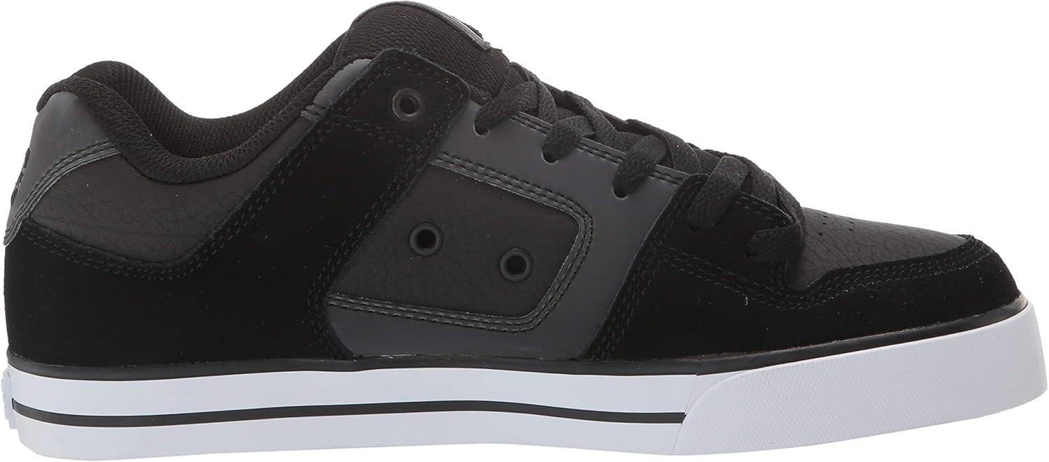 imageDC Mens Pure Casual Low Top Lace Up Skate Shoe SneakerBlack Smooth