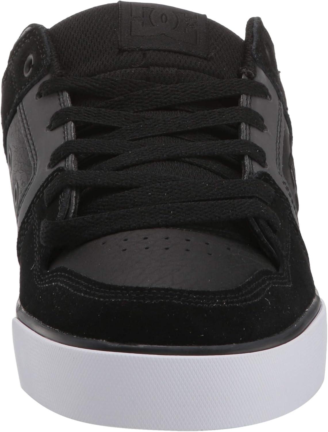 imageDC Mens Pure Casual Low Top Lace Up Skate Shoe SneakerBlack Smooth