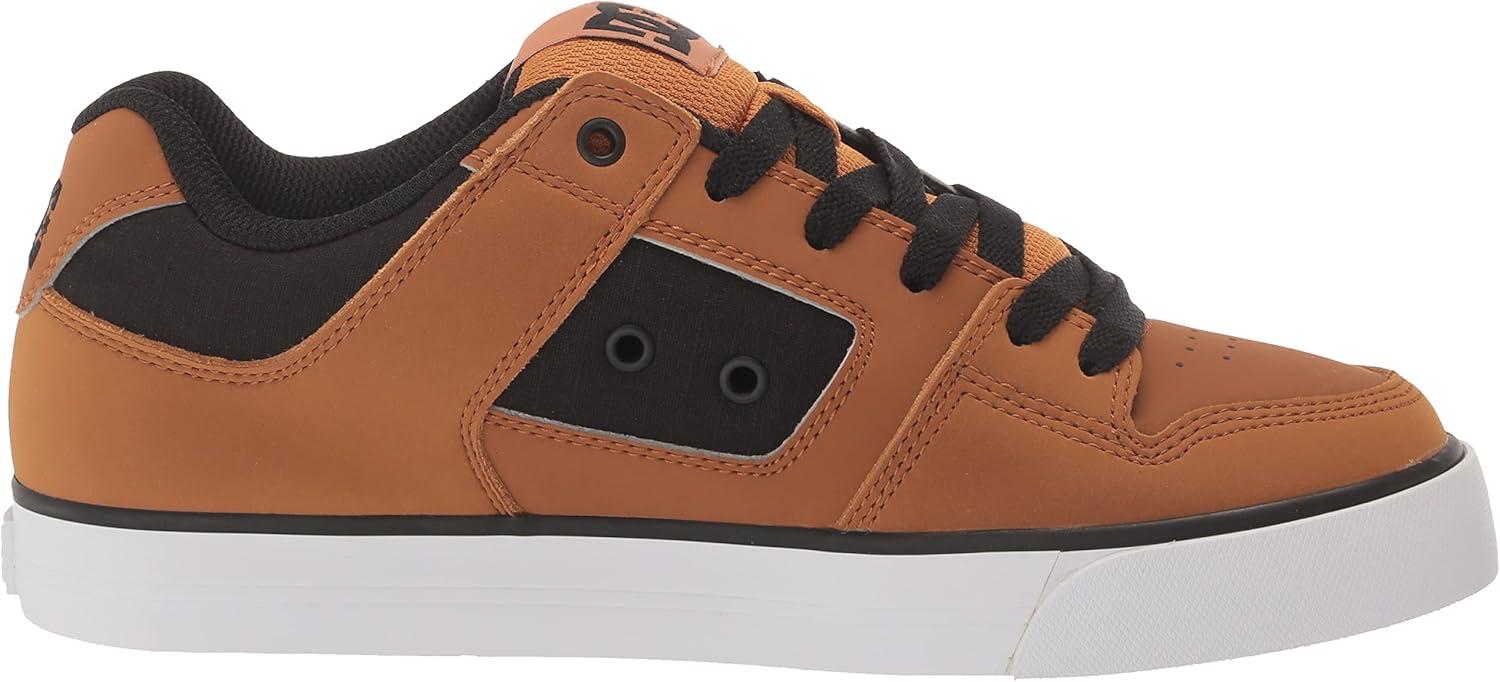 imageDC Mens Pure Casual Low Top Lace Up Skate Shoe SneakerDk ChocoBlackOyster