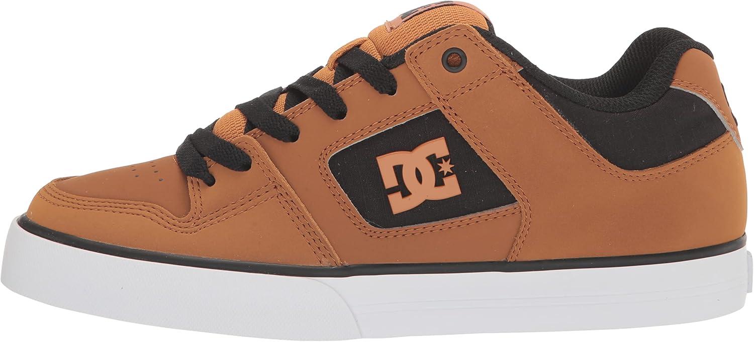 imageDC Mens Pure Casual Low Top Lace Up Skate Shoe SneakerDk ChocoBlackOyster