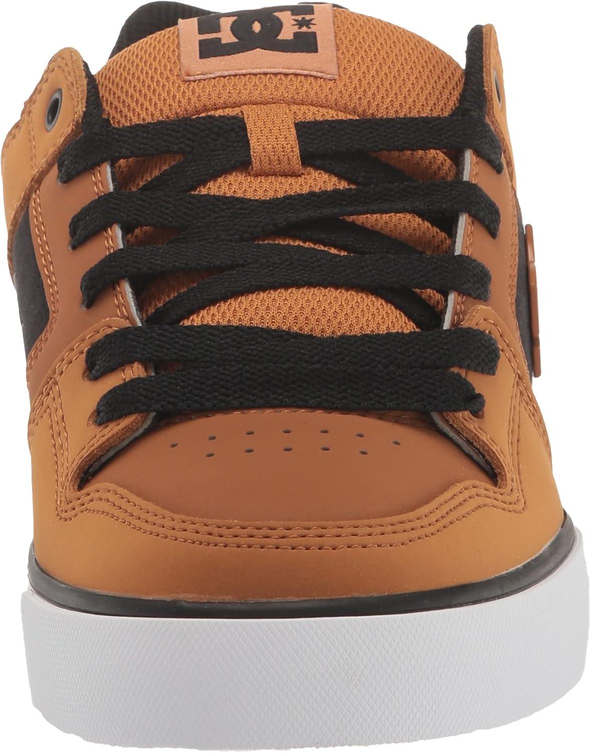 imageDC Mens Pure Casual Low Top Lace Up Skate Shoe SneakerDk ChocoBlackOyster