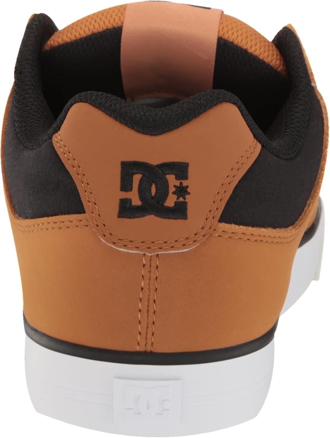 imageDC Mens Pure Casual Low Top Lace Up Skate Shoe SneakerDk ChocoBlackOyster