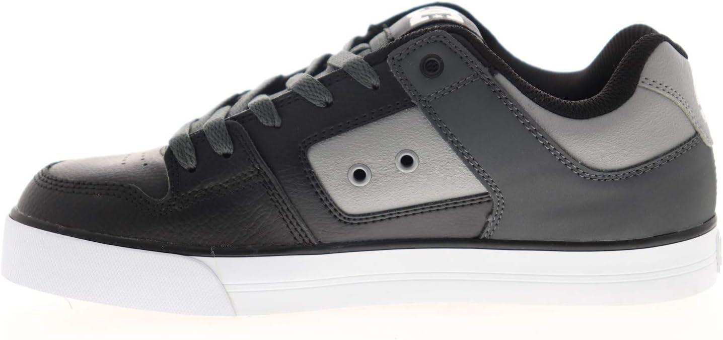 imageDC Mens Pure Casual Low Top Lace Up Skate Shoe SneakerWhiteGreyBlack2