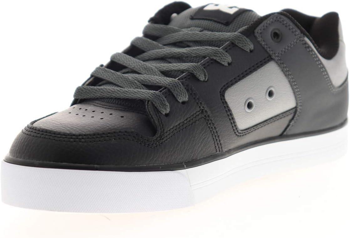 imageDC Mens Pure Casual Low Top Lace Up Skate Shoe SneakerWhiteGreyBlack2