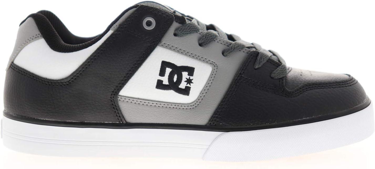 imageDC Mens Pure Casual Low Top Lace Up Skate Shoe SneakerWhiteGreyBlack2