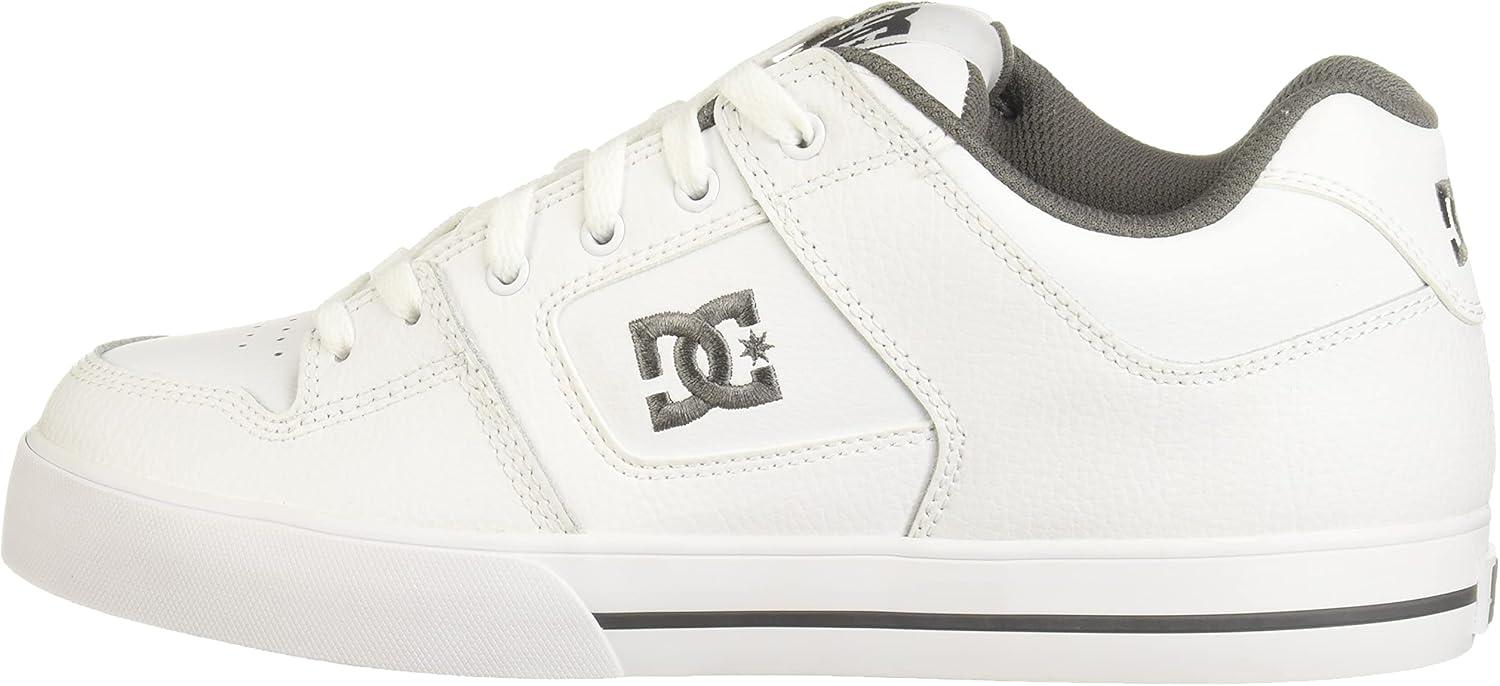 imageDC Mens Pure Casual Low Top Skate Shoe WhiteBattleshipWhite 8 D US