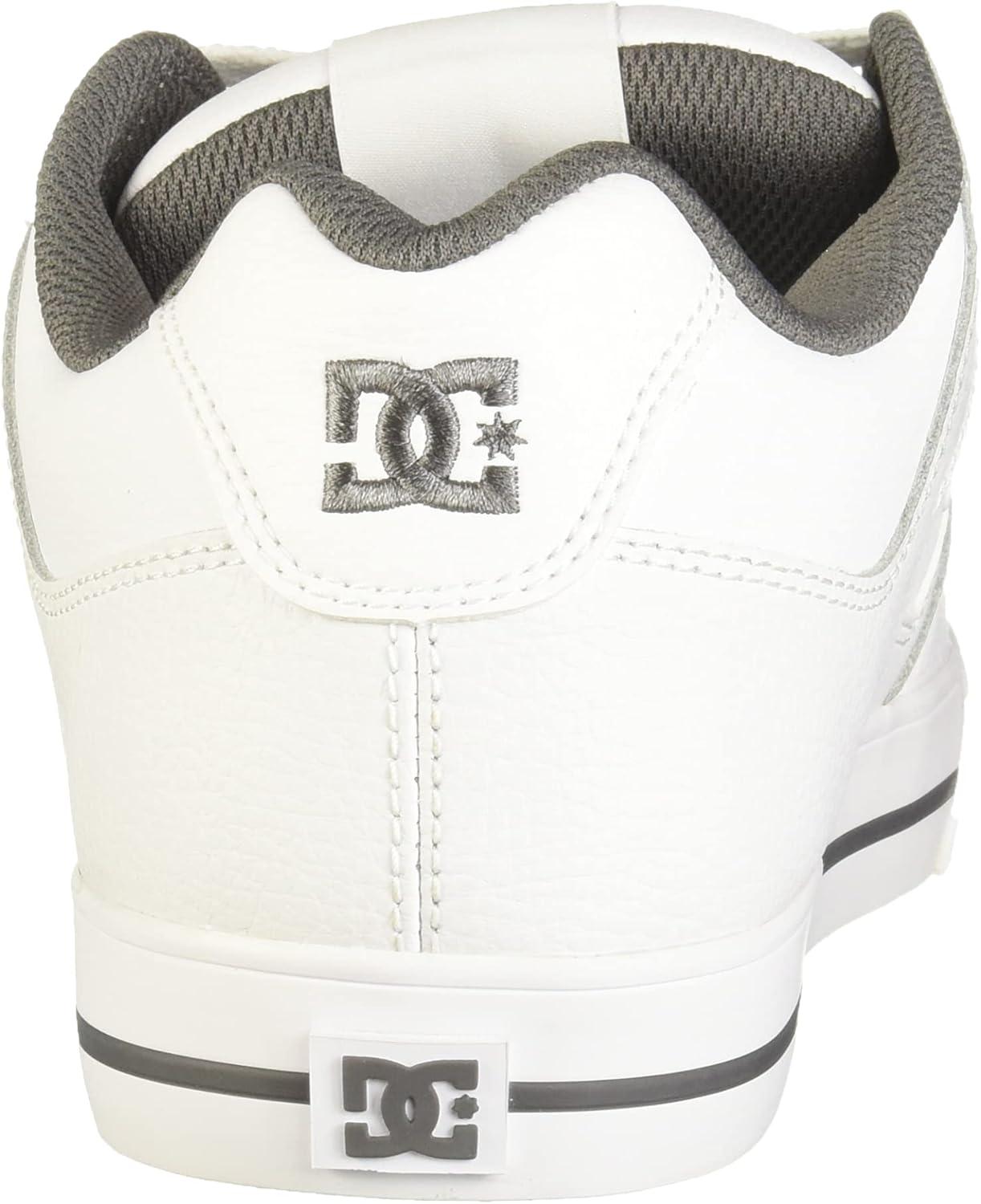 imageDC Mens Pure Casual Low Top Skate Shoe WhiteBattleshipWhite 8 D US