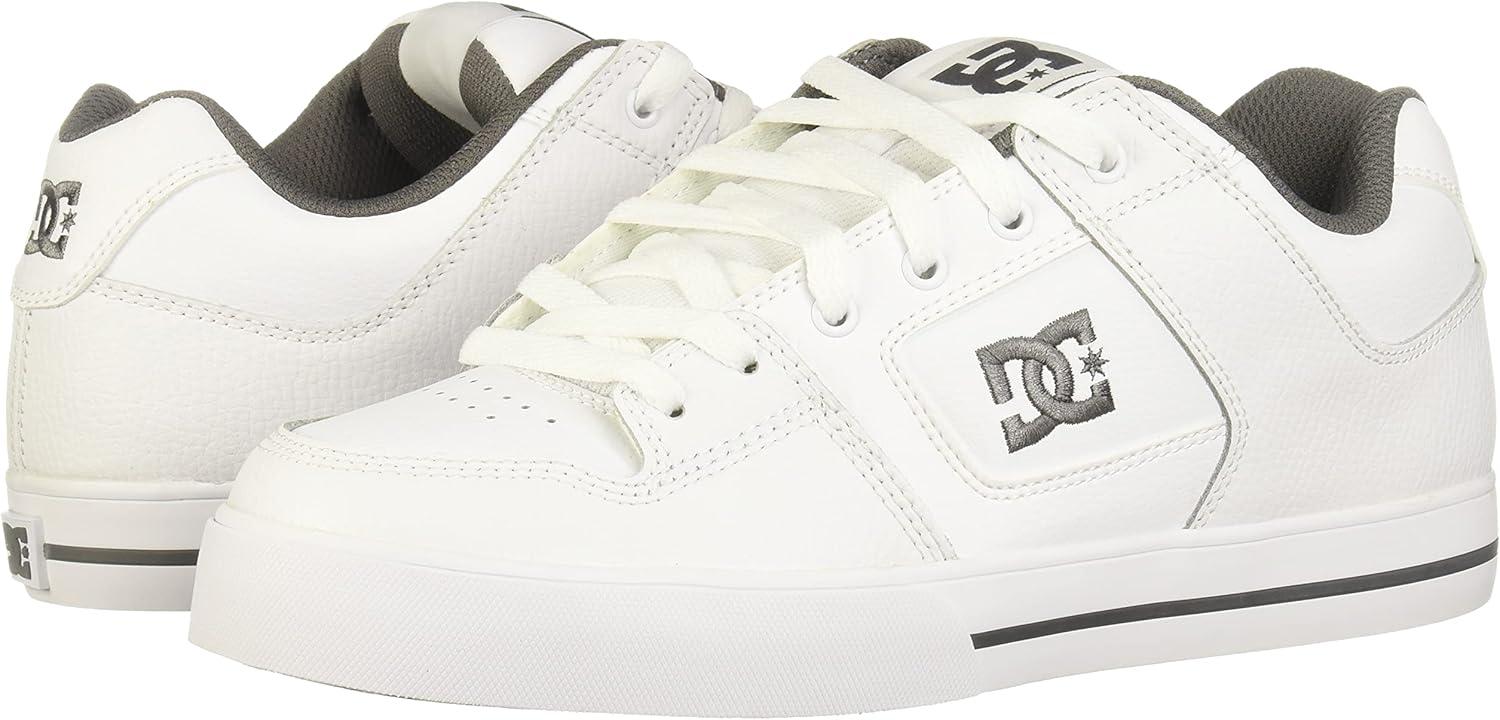 imageDC Mens Pure Casual Low Top Skate Shoe WhiteBattleshipWhite 8 D US
