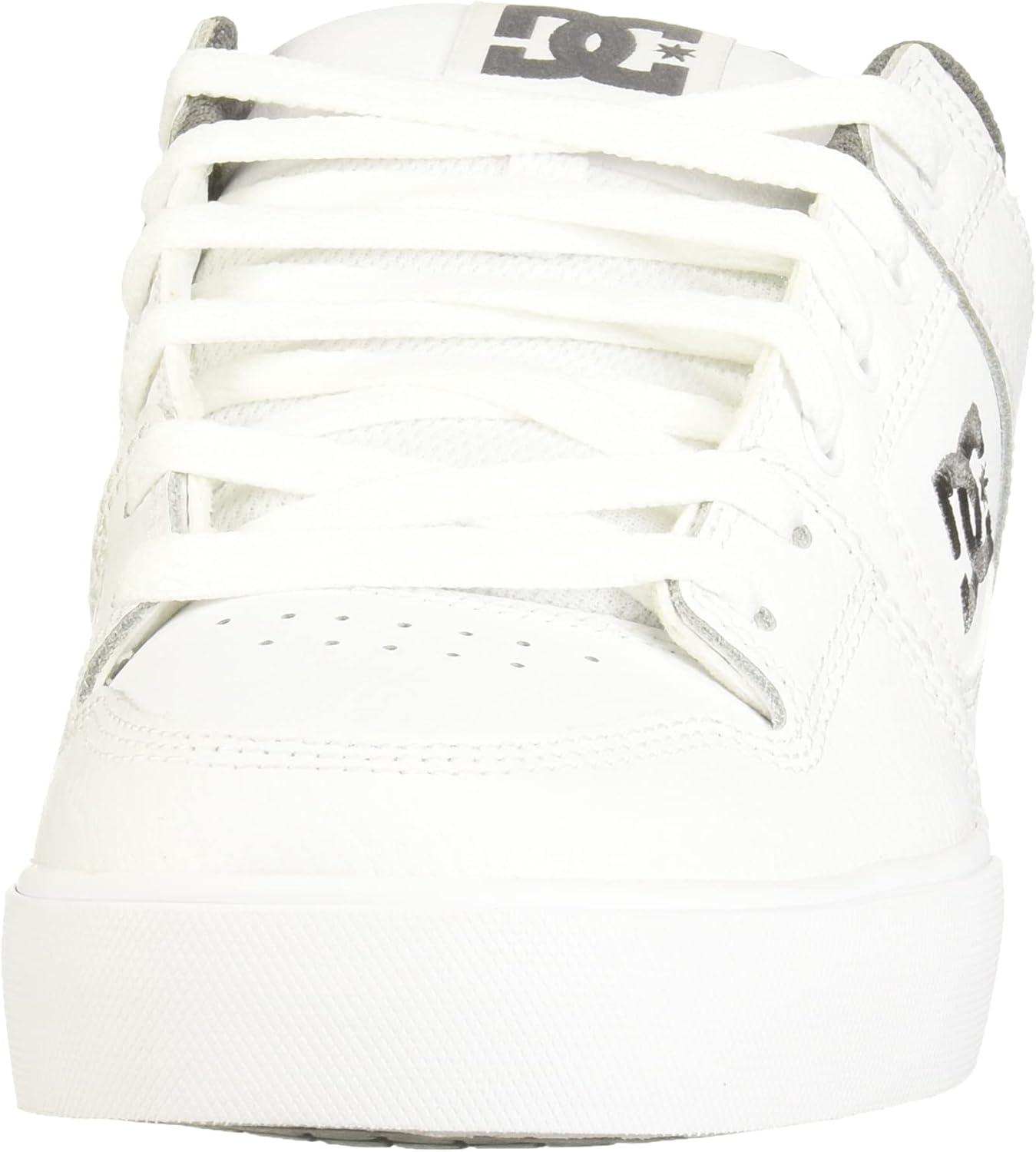 imageDC Mens Pure Casual Low Top Skate Shoe WhiteBattleshipWhite 8 D US