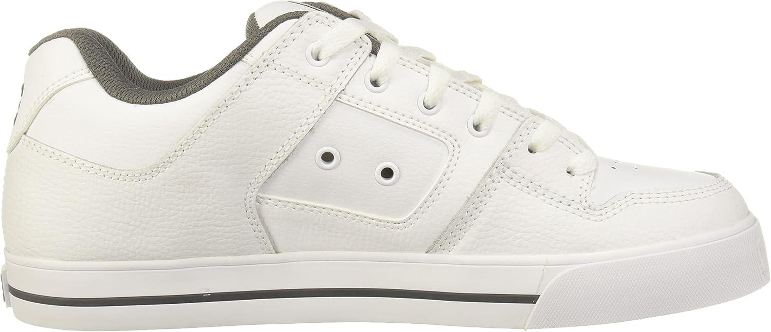 imageDC Mens Pure Casual Low Top Skate Shoe WhiteBattleshipWhite 8 D US