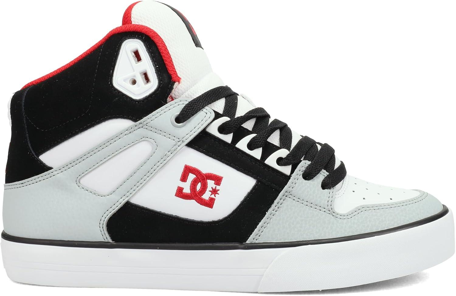 imageDC Mens Pure High Top WC Skate ShoeGreyBlackWhiteRed