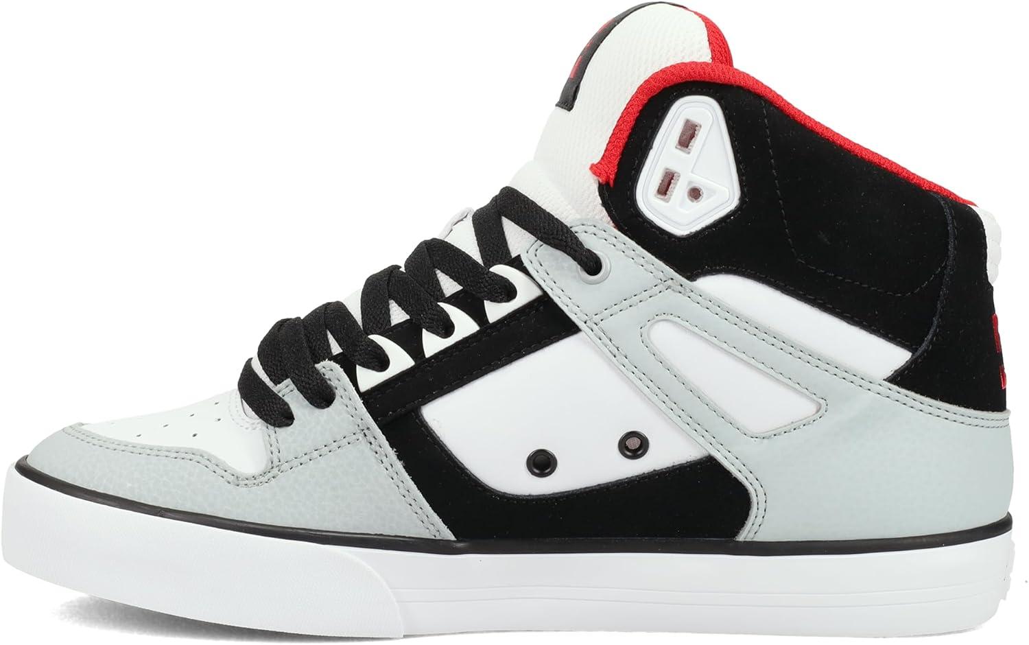 imageDC Mens Pure High Top WC Skate ShoeGreyBlackWhiteRed