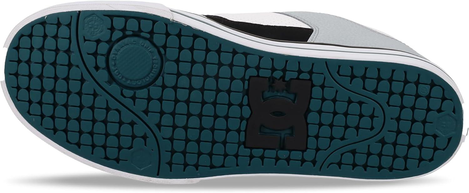 imageDC Mens Pure Low Top Lace Up Casual Skate Shoe SneakerWhiteBlackTeal