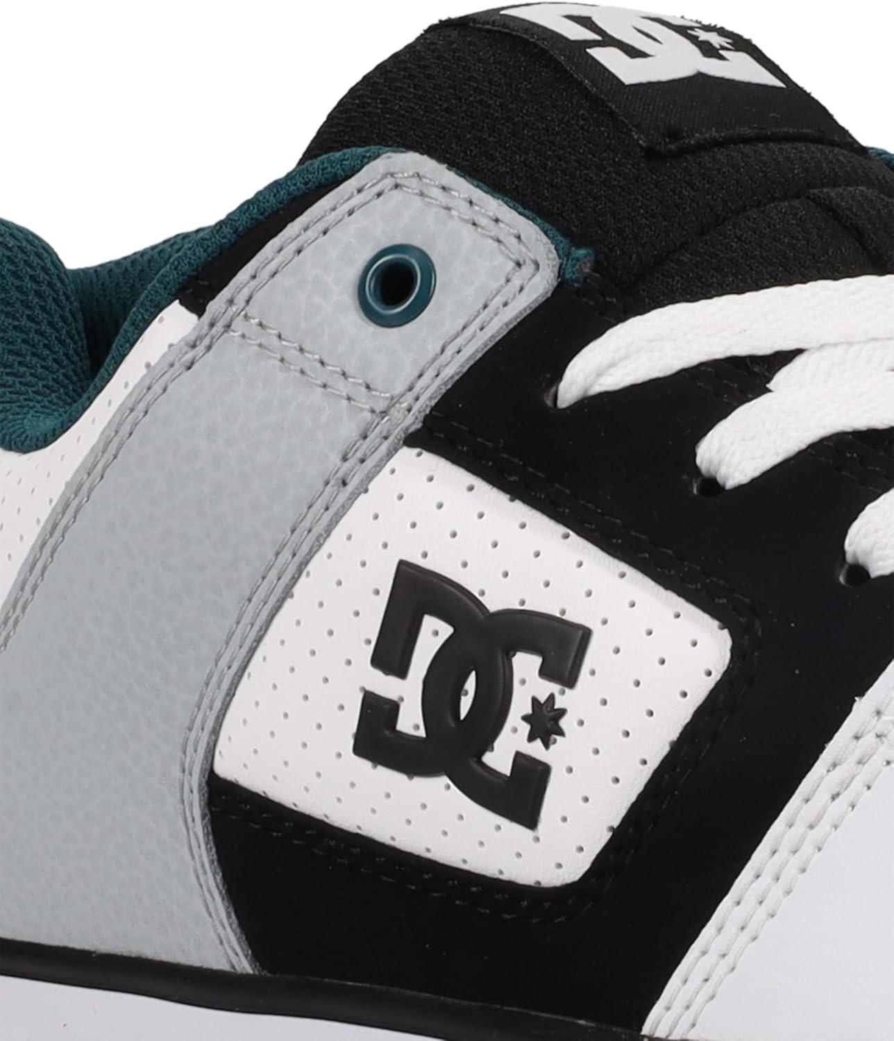 imageDC Mens Pure Low Top Lace Up Casual Skate Shoe SneakerWhiteBlackTeal