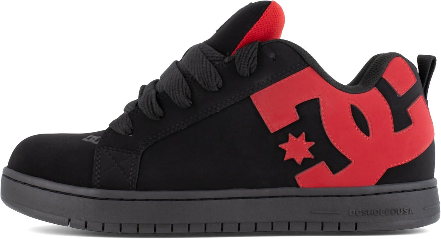 imageDC Shoes Mens Court Graffik Work Black and Red Composite Toe Boots Construction ShoeBlack