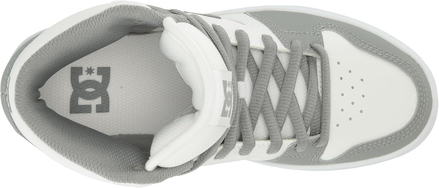 imageDC Shoes Mens Manteca 4 Hi High Top Casual Skate Shoe SneakerWhiteGrey