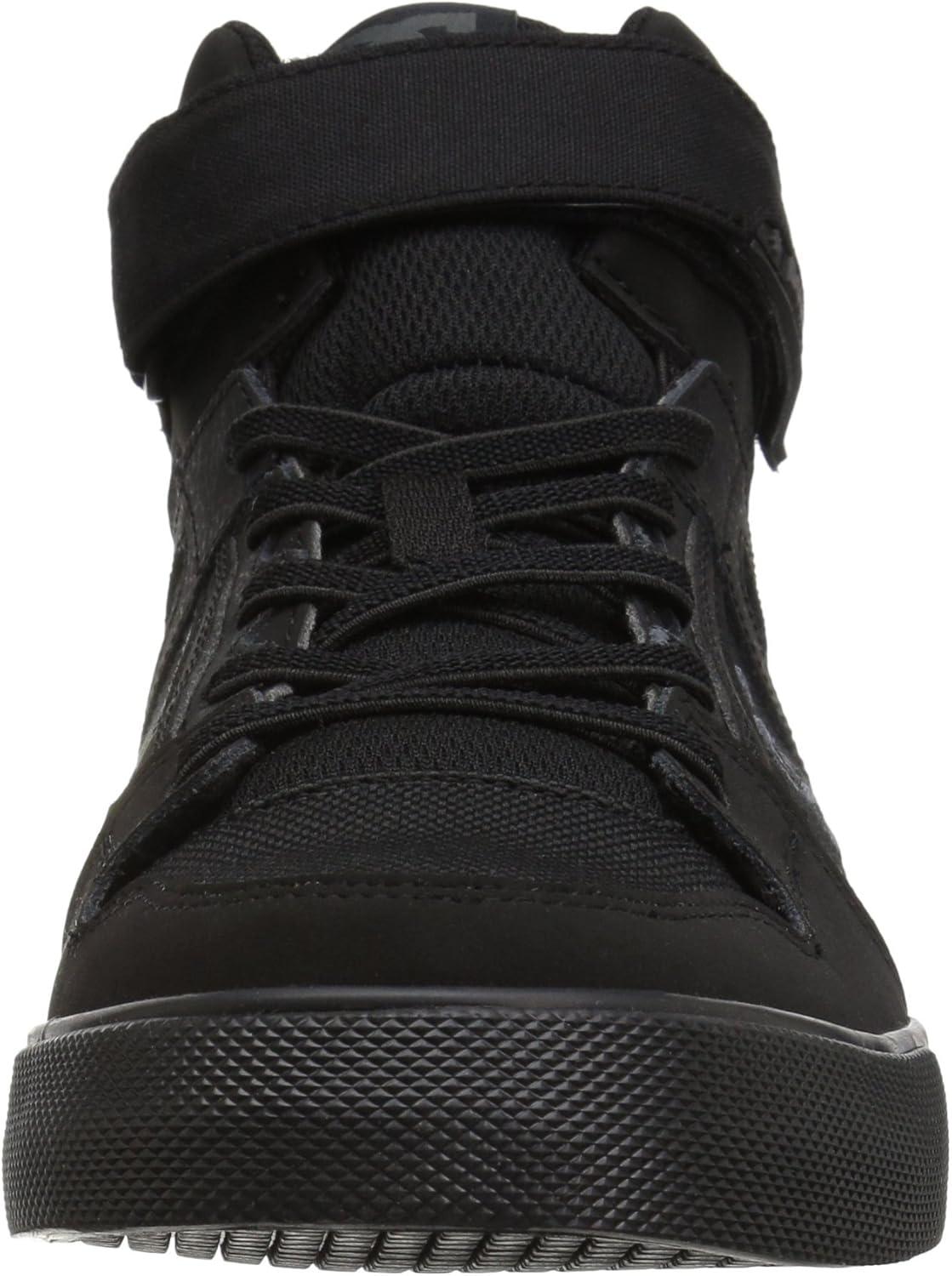 imageDC Shoes UnisexChild Pure High Top Ev Skate Shoes with Ankle Strap and Elastic LacesBlackBlackBlack