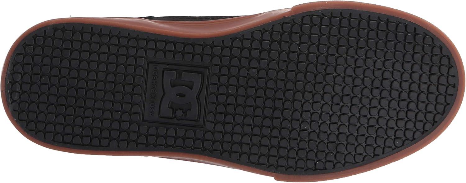 imageDC Shoes UnisexChild Pure High Top Ev Skate Shoes with Ankle Strap and Elastic LacesBlackGum