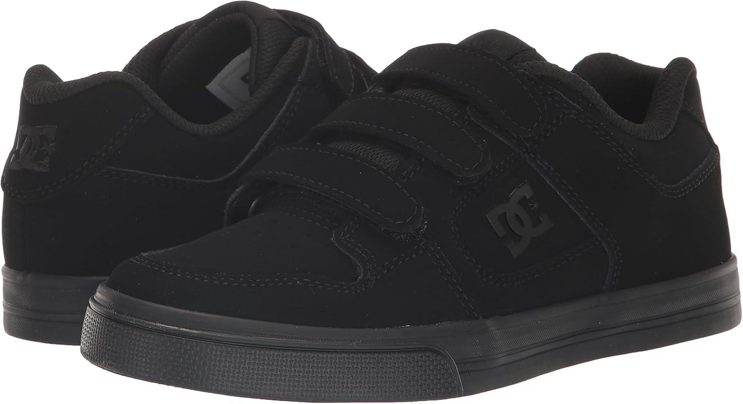 imageDC UnisexChild Pure V Low Skate ShoeBlackBlackBlack