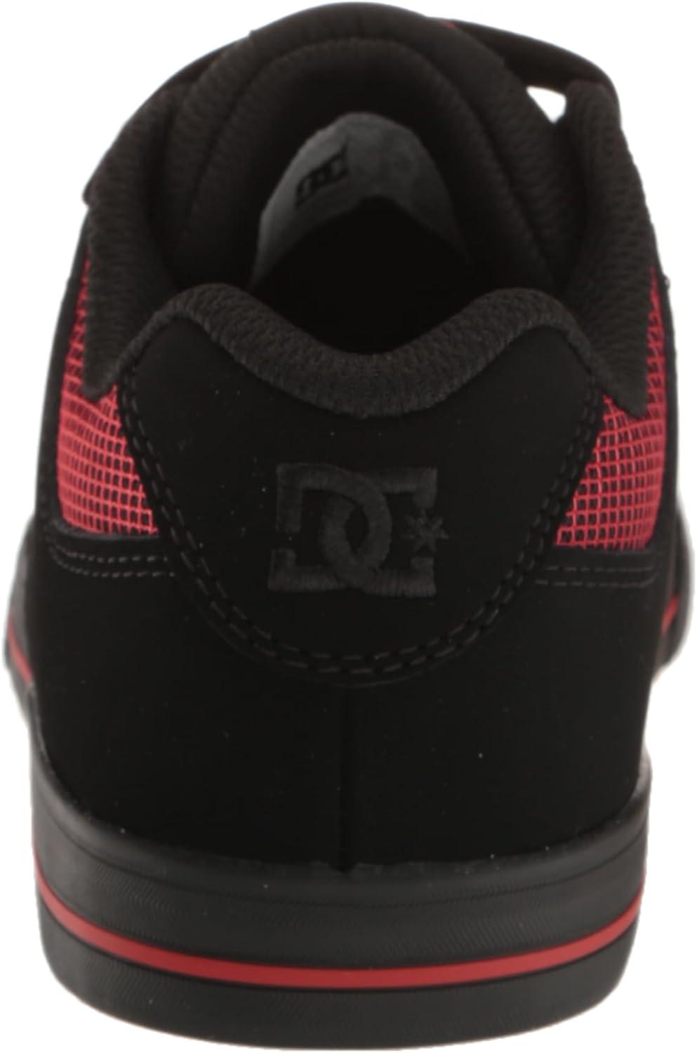 imageDC UnisexChild Pure V Low Skate ShoeBlackBlackRed