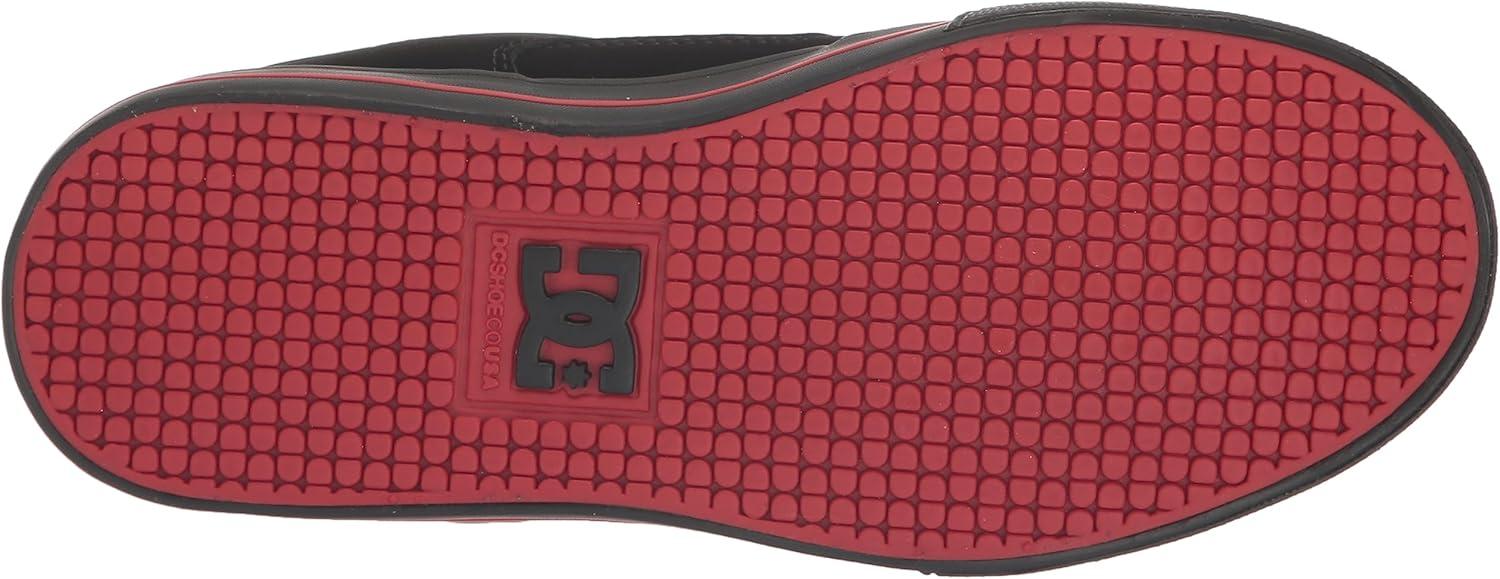 imageDC UnisexChild Pure V Low Skate ShoeBlackBlackRed