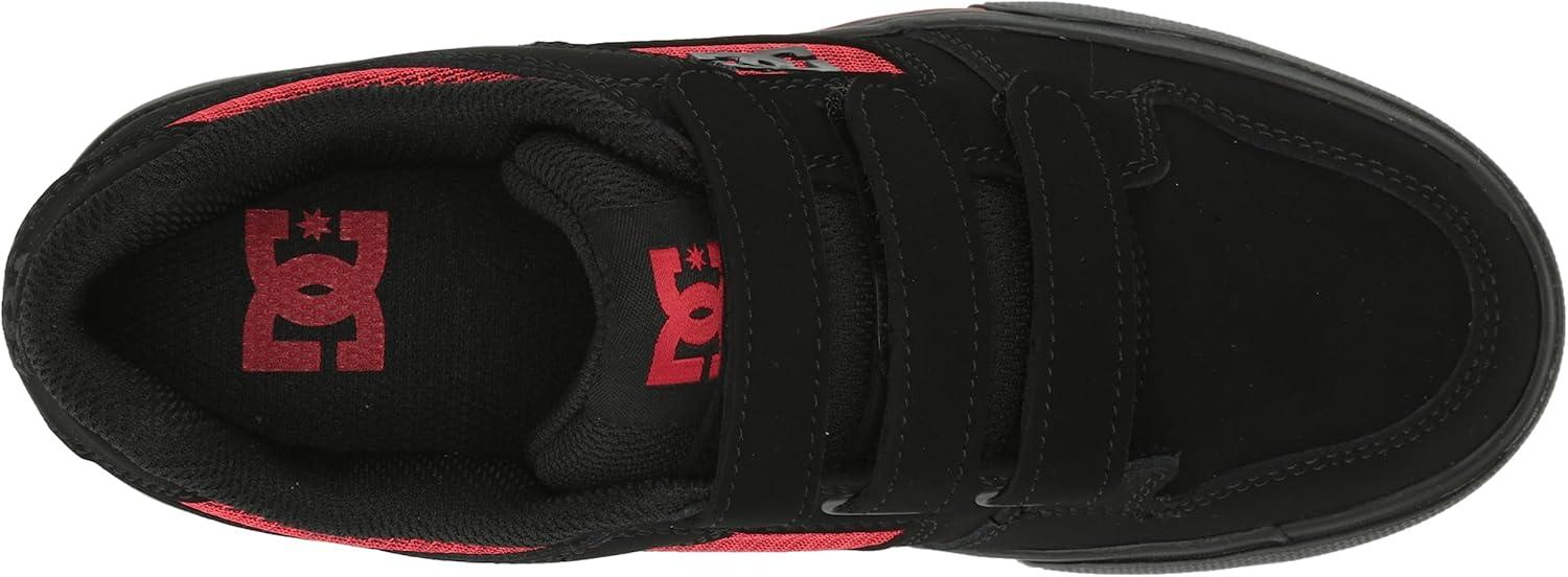 imageDC UnisexChild Pure V Low Skate ShoeBlackBlackRed