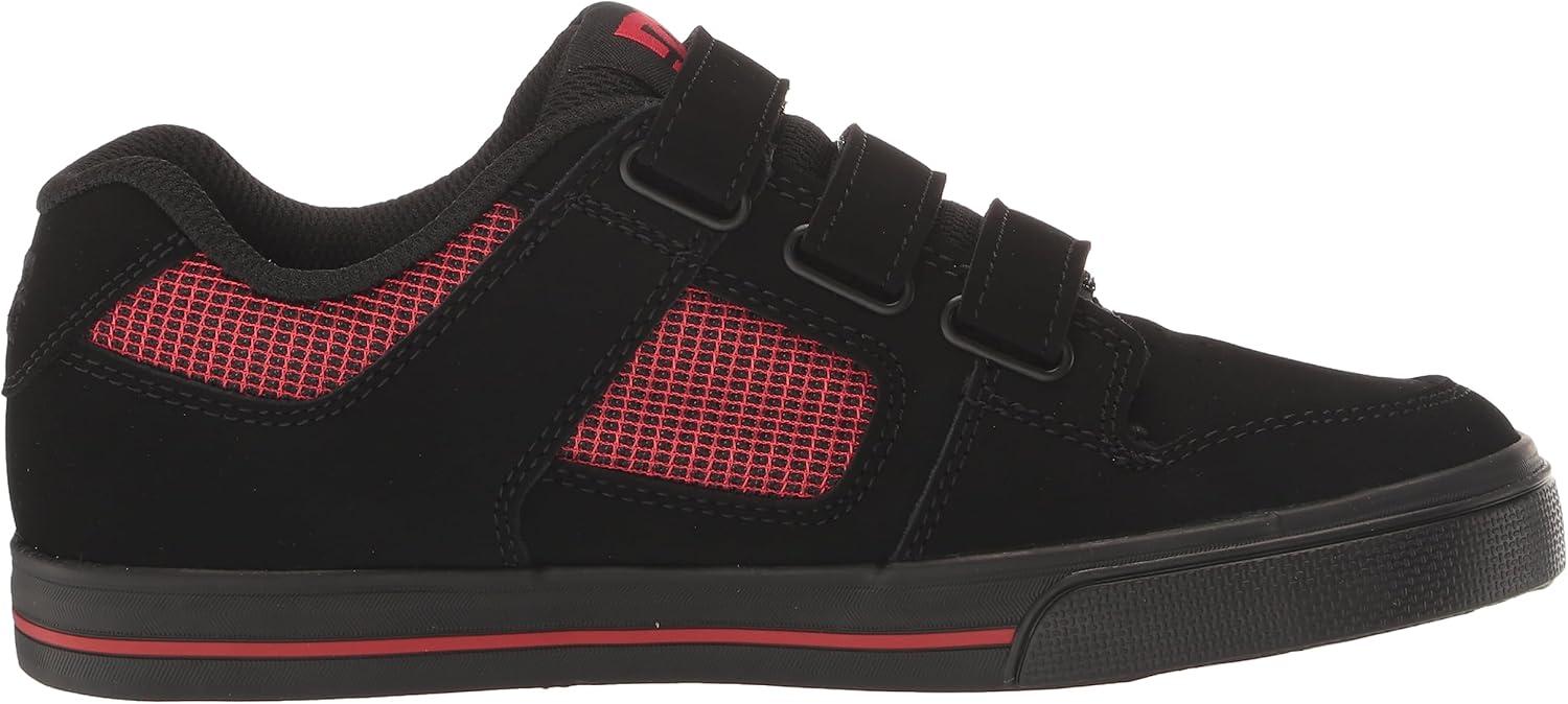 imageDC UnisexChild Pure V Low Skate ShoeBlackBlackRed