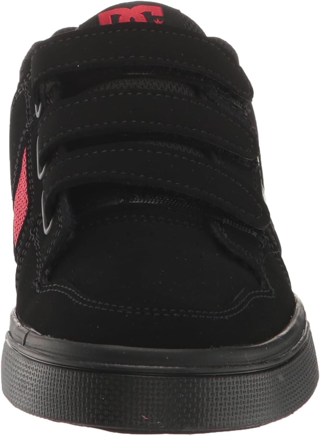 imageDC UnisexChild Pure V Low Skate ShoeBlackBlackRed