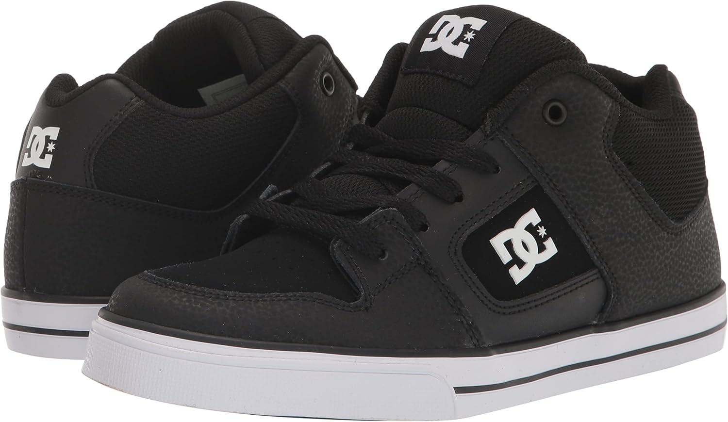 imageDC UnisexChild Pure V Low Skate ShoeBlackWhite
