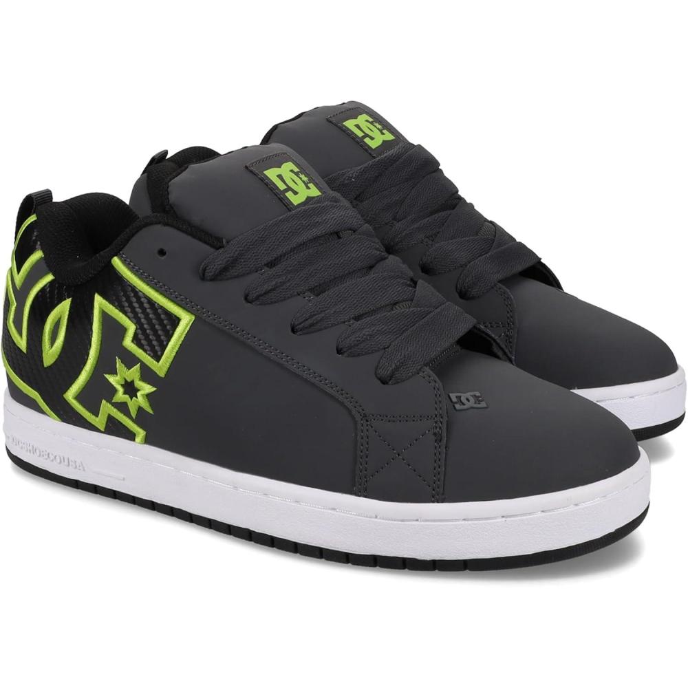 imageDC Mens 43i Court Graffik Skate SneakerGreyBlackGreen