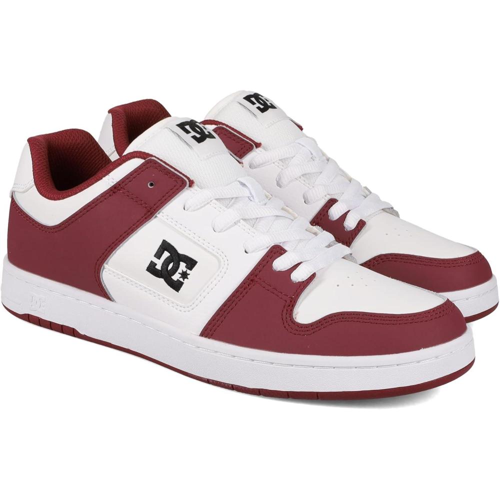 imageDC Mens Mens Manteca 4 Low Skate ShoeWhiteDeep RedBlack