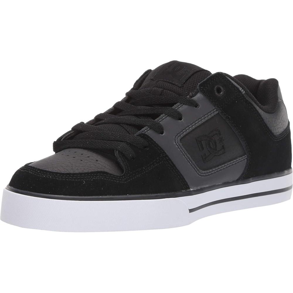 imageDC Mens Pure Casual Low Top Lace Up Skate Shoe SneakerBlack Smooth