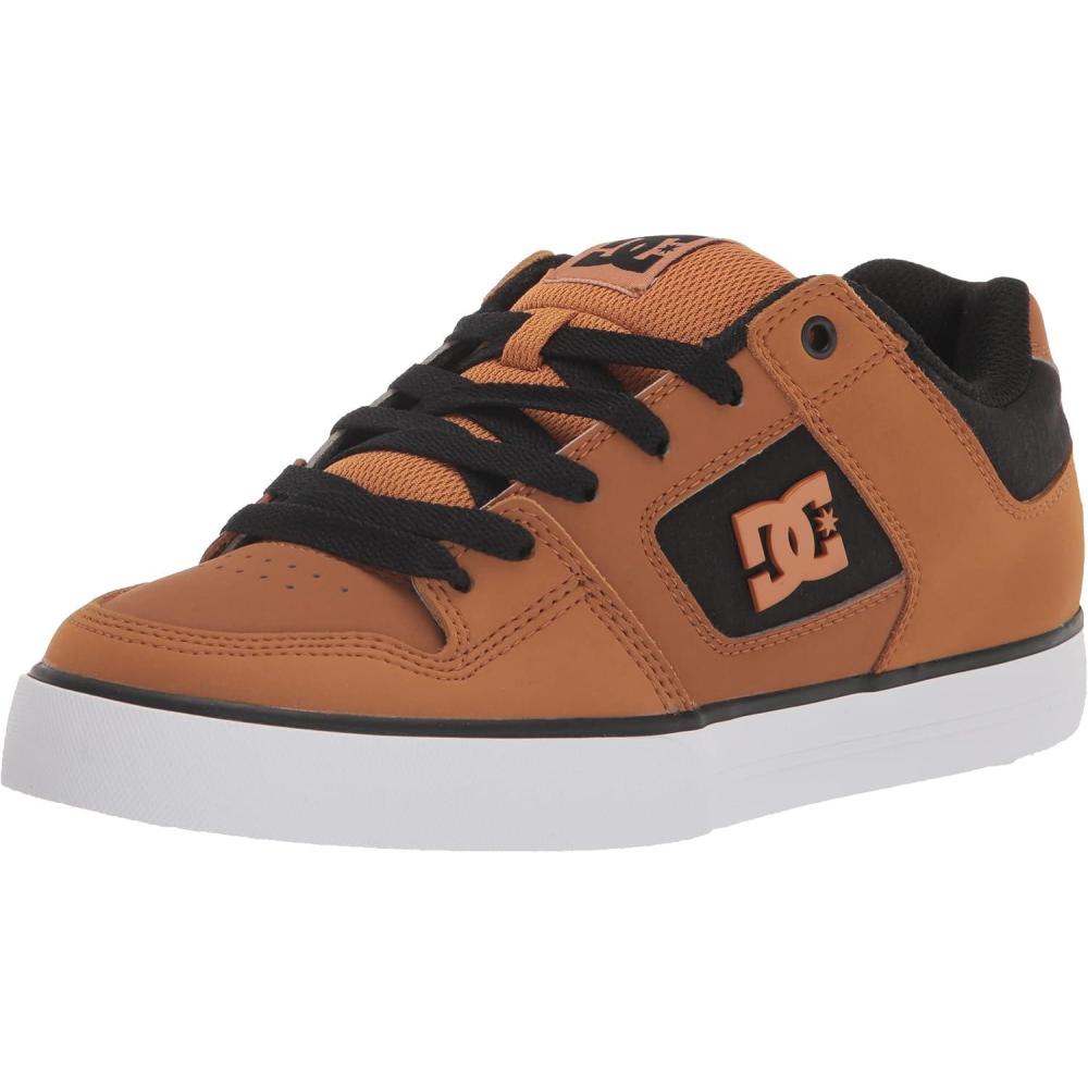 imageDC Mens Pure Casual Low Top Lace Up Skate Shoe SneakerDk ChocoBlackOyster