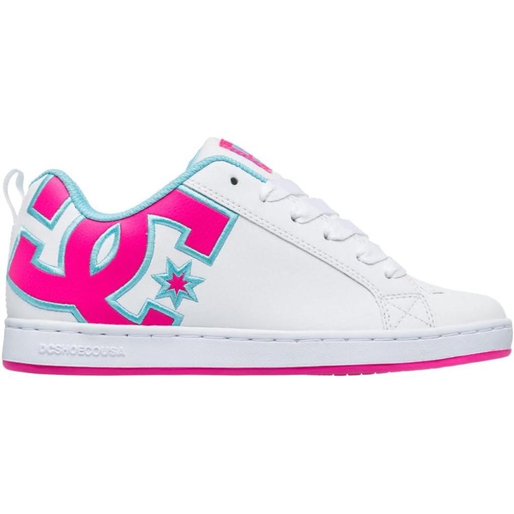 imageDC Mens Pure Skate ShoeWhite Crazy Pink Blue