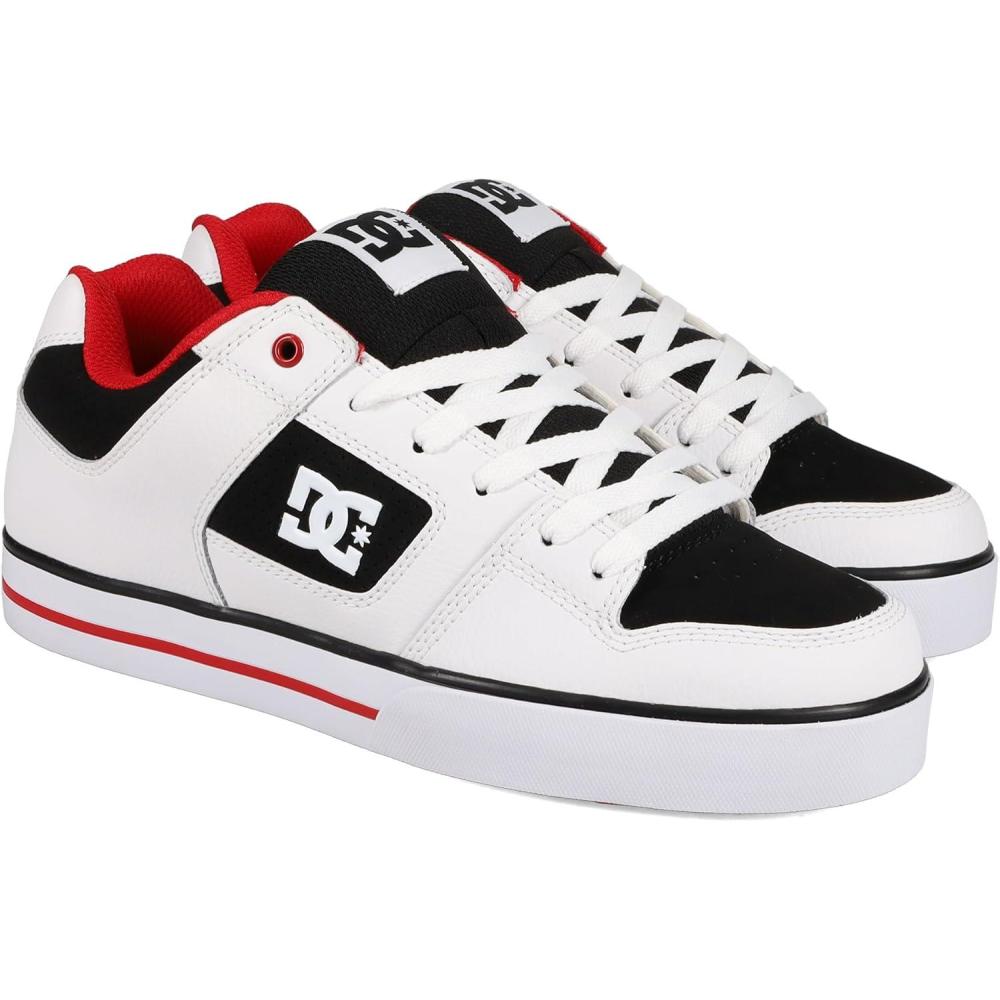 imageDC Mens Pure Skate ShoeWhiteBlackRed