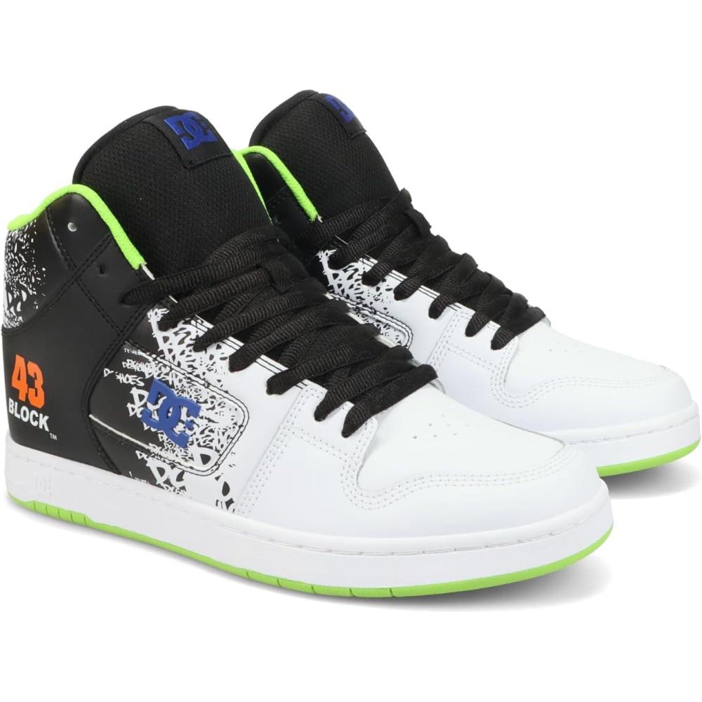 imageDC Shoes Mens 43i Manteca 4 HI Skate Sneaker CasualBlackWhiteMulti