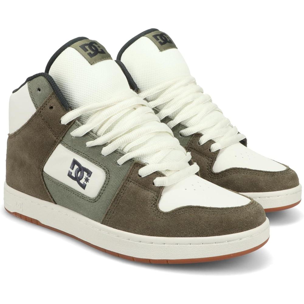 imageDC Shoes Mens 43i Manteca 4 HI Skate Sneaker CasualOliveKhakiGum