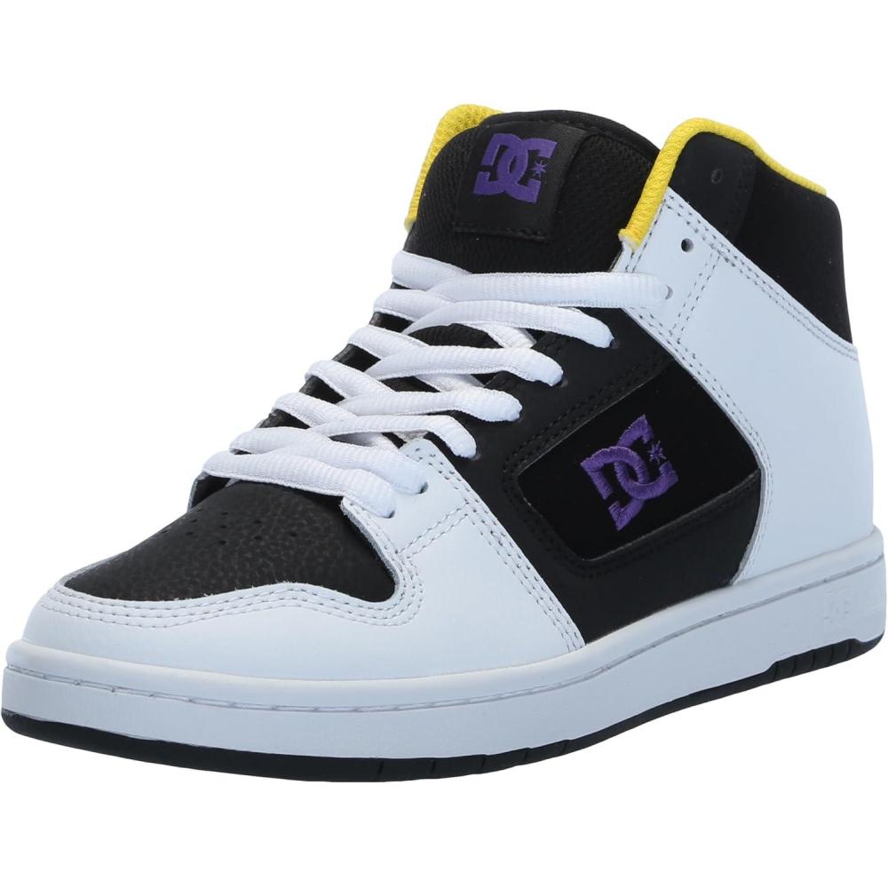 imageDC Shoes Mens Manteca 4 Hi High Top Casual Skate Shoe SneakerBlackWhitePurple