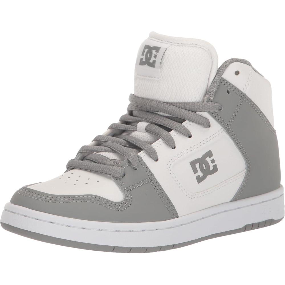 imageDC Shoes Mens Manteca 4 Hi High Top Casual Skate Shoe SneakerWhiteGrey