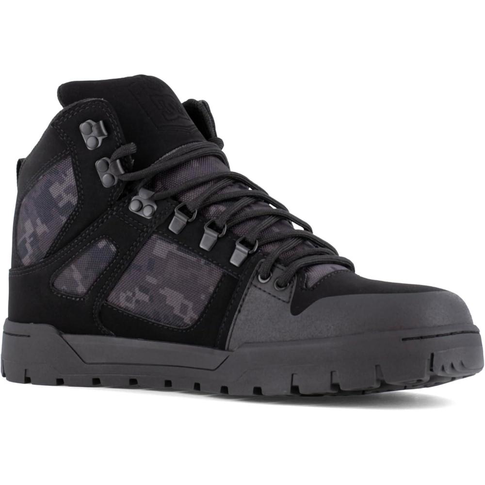 imageDC Shoes Mens Pure Work Black Camo Composite Toe Boots Construction ShoeBlack