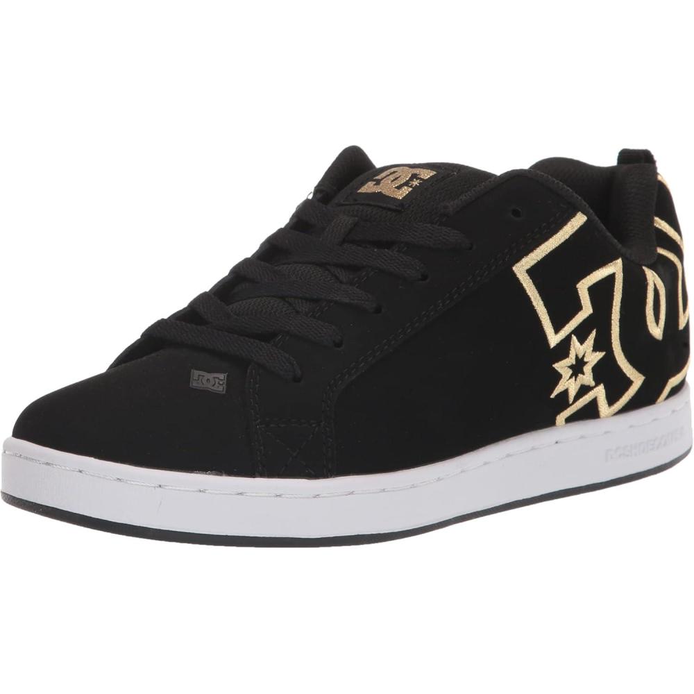 imageDC Womens Dc Womens Court Graffik Casual Skate ShoeBlackGold