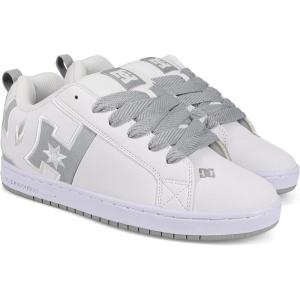 DC Men’s 43i Court Graffik Skate Sneaker(White/Grey)