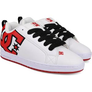 DC Men’s 43i Court Graffik Skate Sneaker(White/Red)