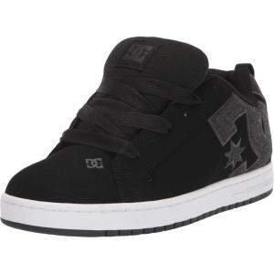 DC Mens Court Graffik Casual Low Top Skate Shoe SneakerSkate Shoe(Black Denim)