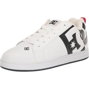 DC Men’s Court Graffik Sq Low Skate Shoe(White/Black/Black)