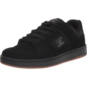 DC Mens Men’s Manteca 4 Low Skate Shoe(Black/Black/Gum)